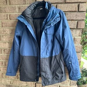 The North Face Men’s Dryvent SMALL Hybrid Hooded Coat, Zippered Layers